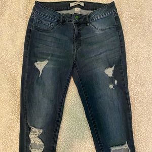 Skinny Jeans Dark Blue Ripped